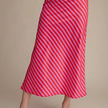 Waist Elastic Band Midi Skirt