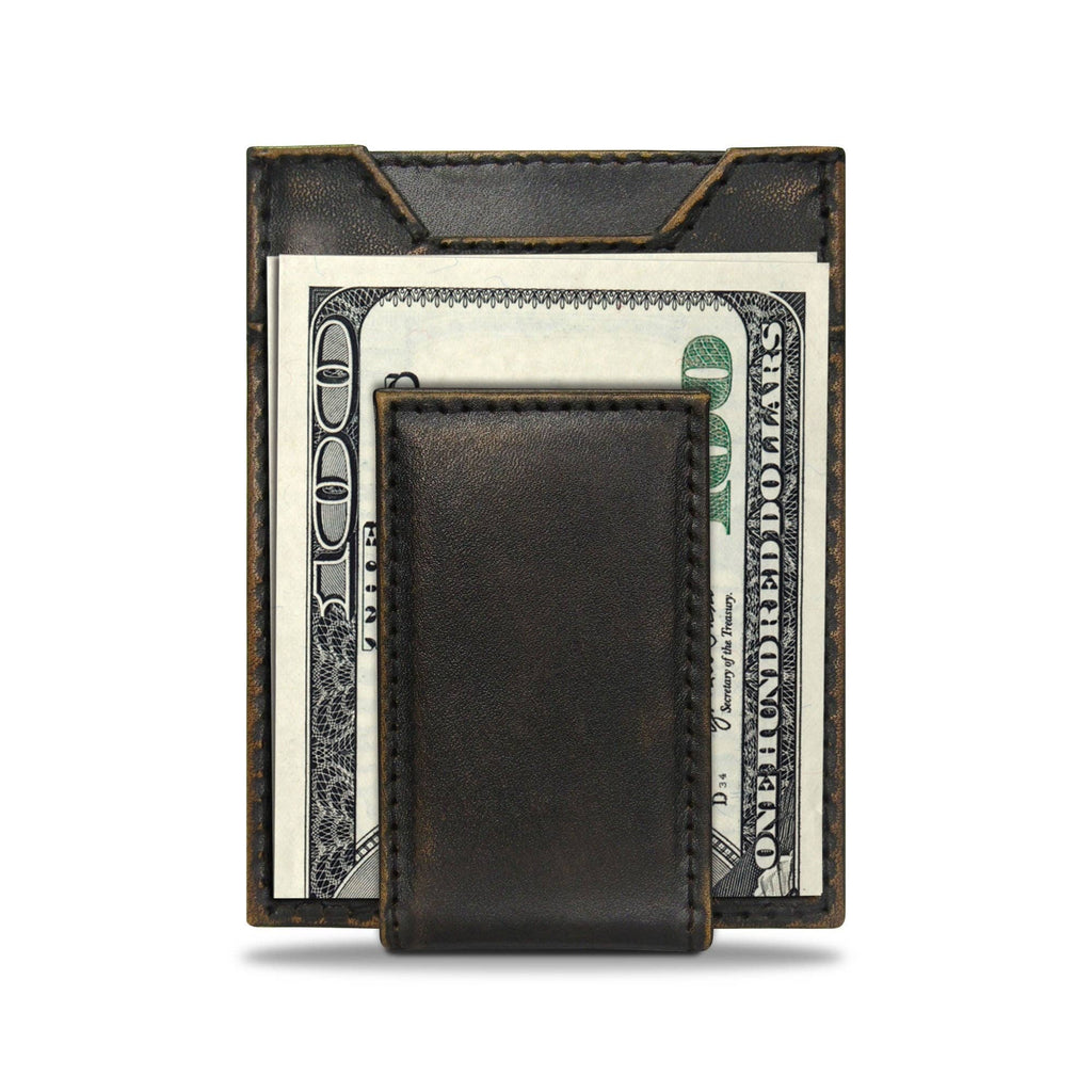 Alabama Crimson Tide Burnished Leather Magnetic Front Pocket Wallet