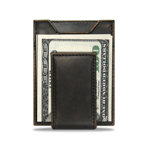 Alabama Crimson Tide Burnished Leather Magnetic Front Pocket Wallet