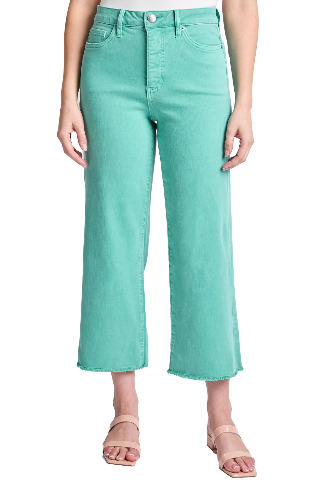 Plus Size Chloe High Rise Cropped Wide Leg Jeans