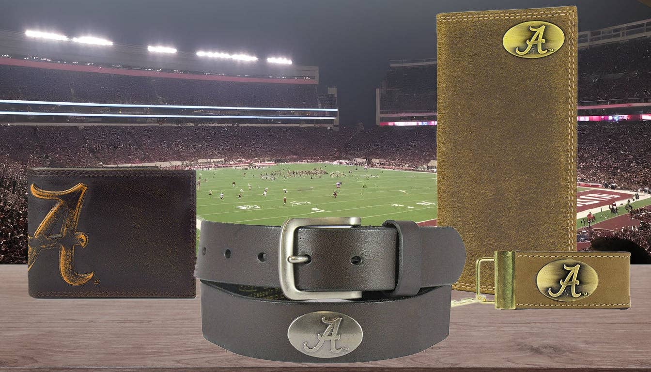 Alabama Crimson Tide Men's Collegiate Leather Belt.