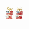 Sweet Liberty Flag Bow Earrings | 4th of July, Gifts, USA