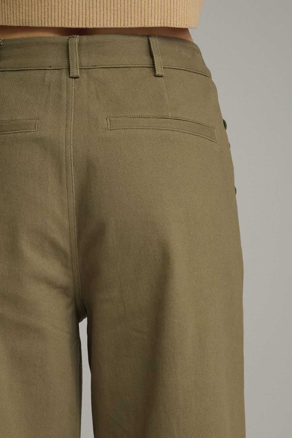 Solid wide leg pants featuring scallop accent trim PLUS