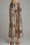 Entro Animal print wide leg pants