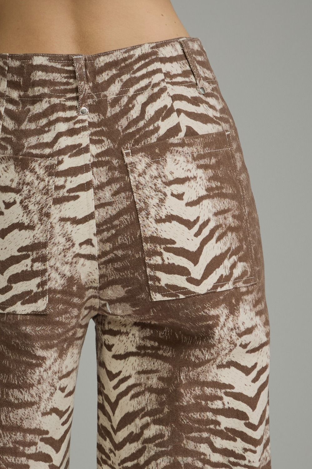 Entro Animal print wide leg pants