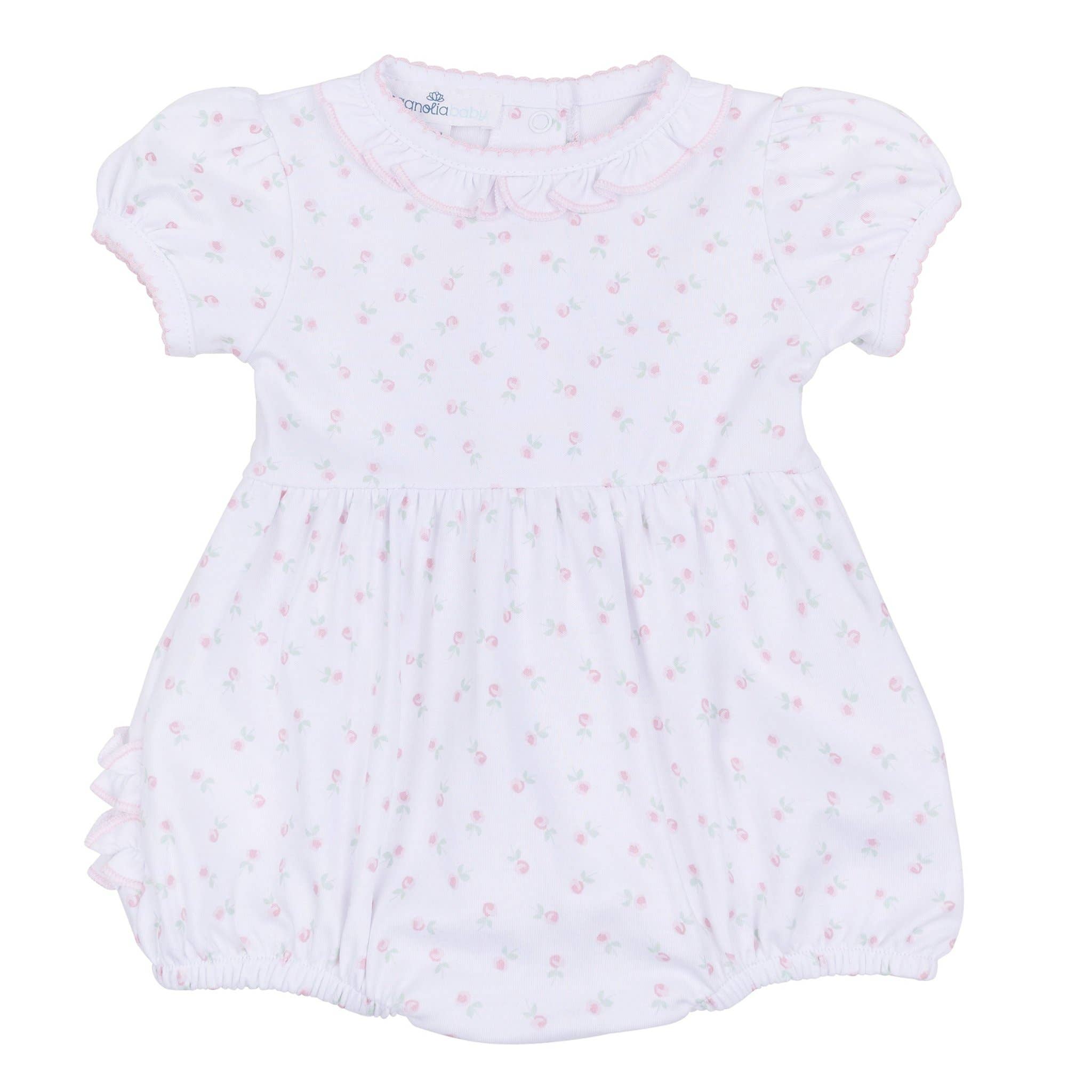 Juliette's Classics Print Ruffle Short Sleeve Bubble