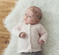Pointelle Ruffle Knit Cardigan Feltman