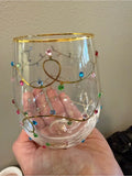 Mary Square Glass Rhinestone Lights