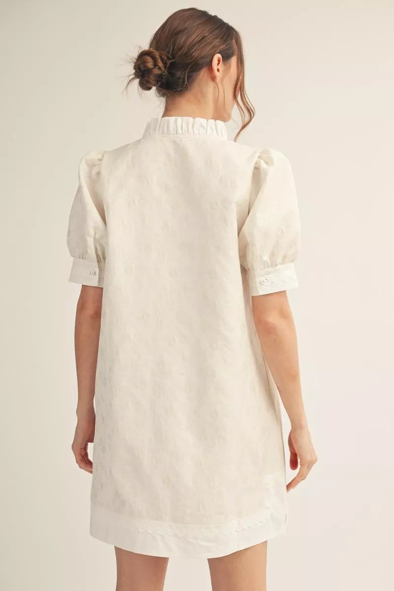 Puff Sleeve Side Slit Dress