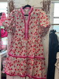 Entro Plus Size Floral Mini Dress Side Pockets